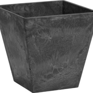 Ella Square Planter 10″ – Artstone Black